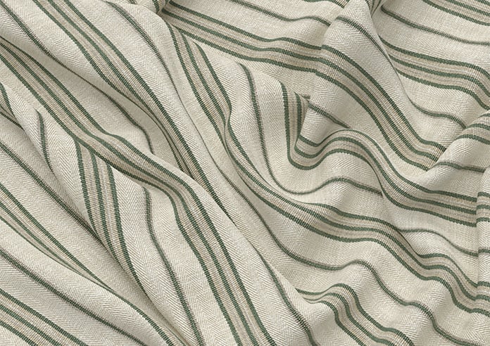 Santorini Stripe, Pier Green - Twist&Fit Roman Blind - Image 4